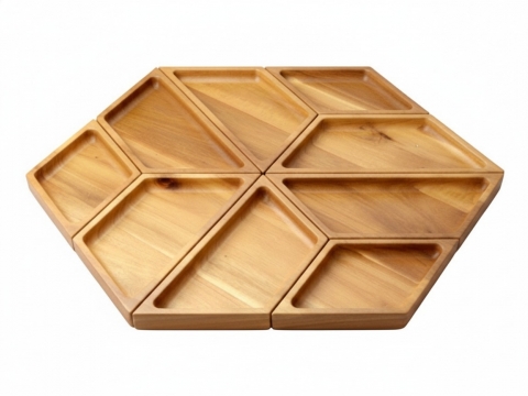 Unique acacia wooden serving platter